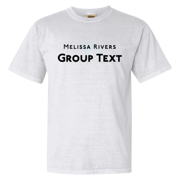 Melissa Rivers' Group Text Podcast | White Unisex Heavyweight T-Shirt Thumbnail