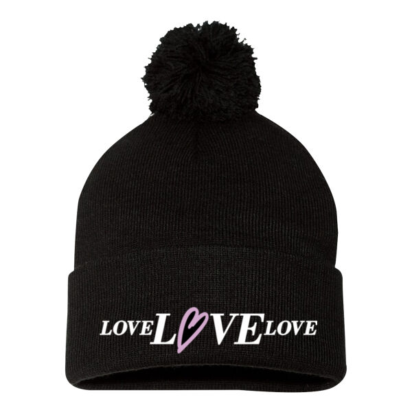 Turning The Tables | Love | Cuffed Pom-Pom Beanie Thumbnail