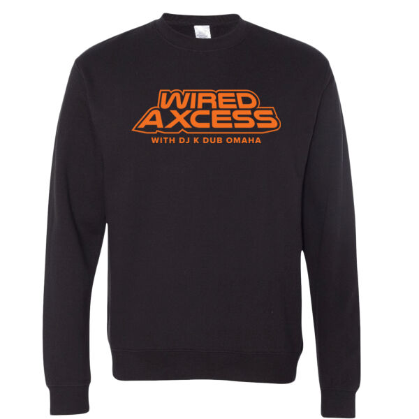 Wired Axcess | Orange | Unisex Midweight Crewneck Sweatshirt Thumbnail