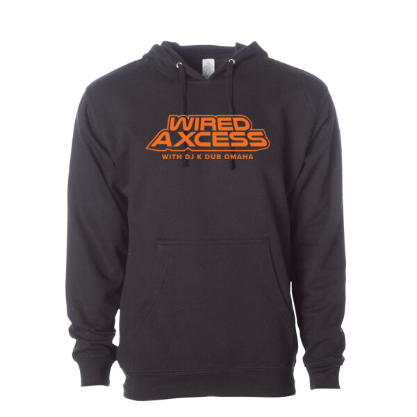 Wired Axcess | Orange | Unisex Midweight Hooded Sweatshirt Thumbnail